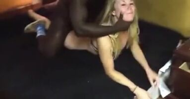 Roughly Fucked Yet Very Happy Blonde Cuckolds Her Hubby