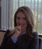 Your secretary, Alison Brie, giving a subtle hint about what she wants you to do after the meeting