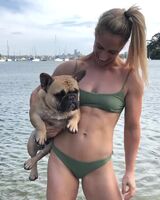 Chrissy Dask with an eager pup