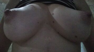 Playing with my puffy nipples :)