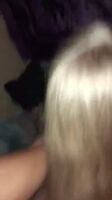 Blonde girl loves getting choked while BBC cums inside her