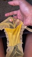 Rubbing Myself Through My Yellow Bra And Panties Porn GIF by sissycdslut