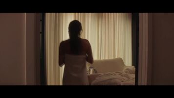 After shower dropping towel plot with Ana Girardot in Entangled
