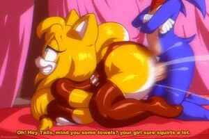 Sonic pounding female Tails