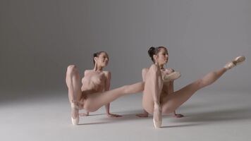 may never be able to watch normal ballet again; julietta and magdalena nude ballet