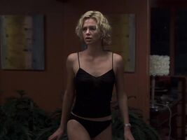 Charlize Theron black panties in Trapped