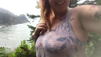 Hard nips on my morning hike
