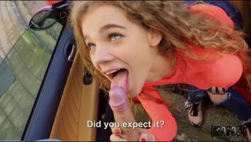 Sabrina Spice Giving A Blowjob On The Side Of The Road