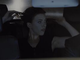 Scarlett Johansson in the back seat