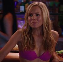 Kristen Bell is in a bra and getting restless for the gangbang to start