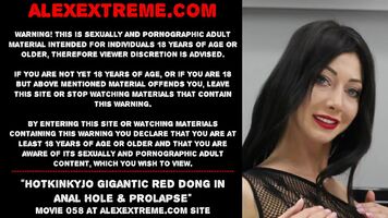 Hotkinkyjo gigantic red dong in anal hole & prolapse