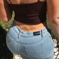 Jeans cannot contain that ass!