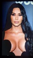 Kim Kardashian gets her sexy goddess tits COVERED IN MY HUGE LOAD OF CUM!!!