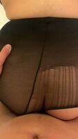 Pounding her through ripped pantyhose and cumming inside her