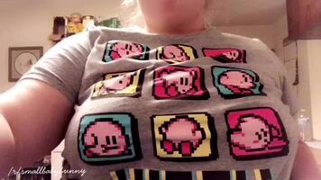 Boob massage in my Kirby shirt :)